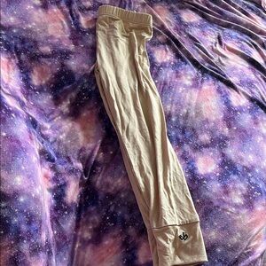 B47 Birdie Bean Tan Bamboo Jogger-Style Leggings; 3t, NWOT
